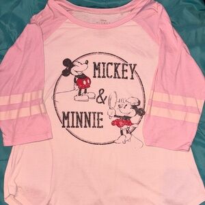 Disney Mickey & Minnie Baseball Tee